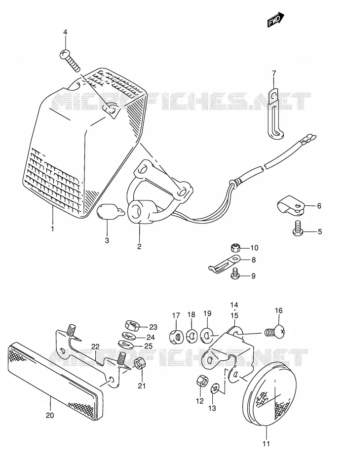 FEU ARRIERE Suzuki MOTO 250 RMX 1998  RMX250W(E28)