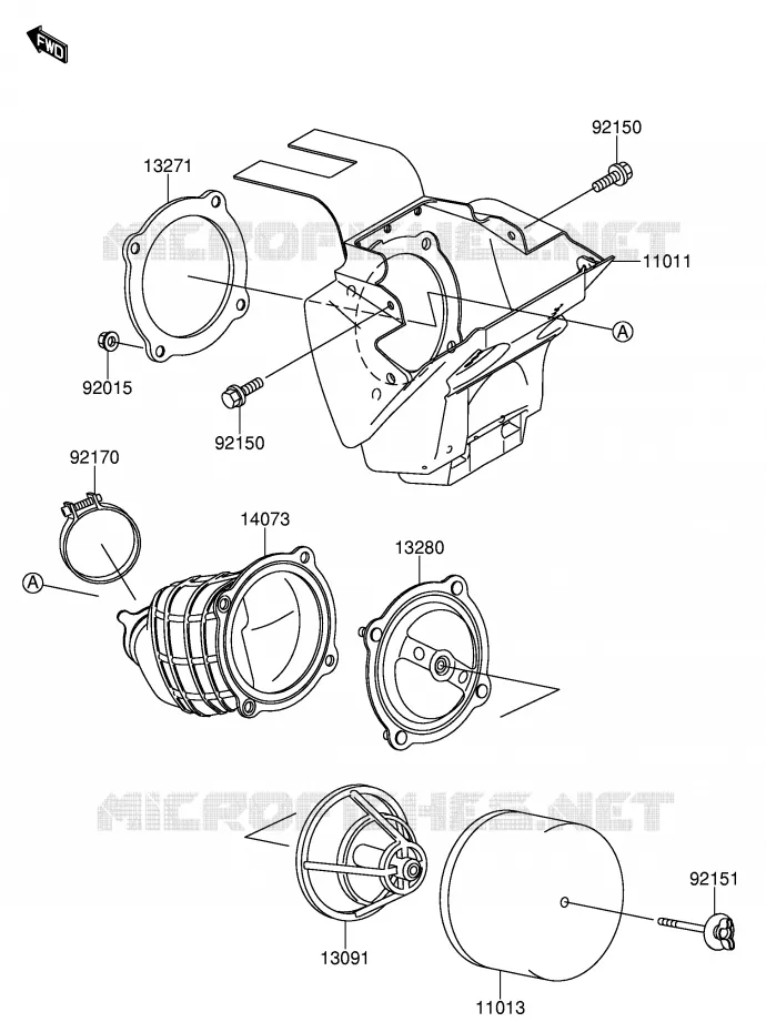 FILTRE A AIR Suzuki MOTO 65 RM 2003  RM65K3(E19)