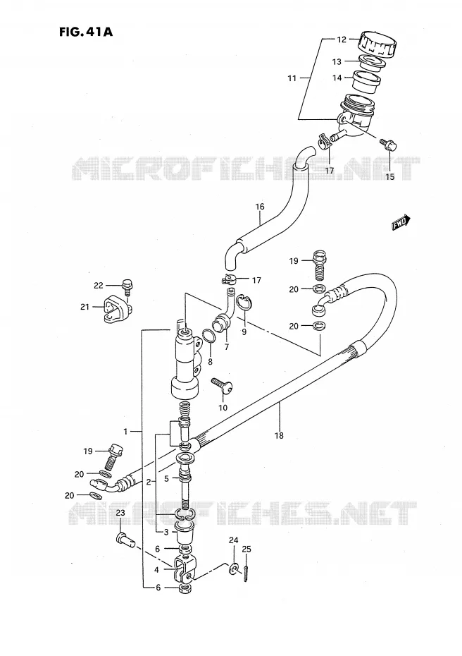MAITRE CYLINDRE ARRIERE (MODELE M/N/P/R/S) Suzuki MOTO 80 RM 1995  RM80XS(E2)