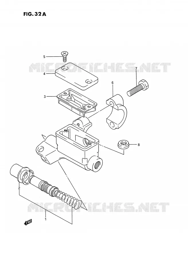 MAITRE CYLINDRE AVANT (MODELE K/L/M/N/P/R/S) Suzuki MOTO 80 RM 1995  RM80S(E3)