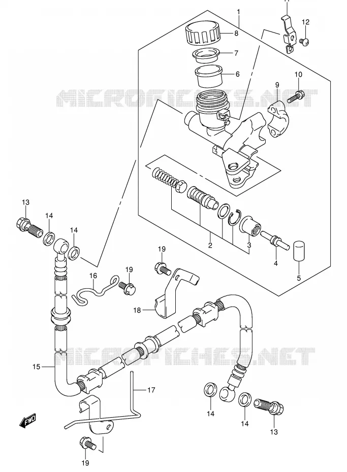 MAITRE CYLINDRE D'EMBRAYAGE (SV1000S/S1/S2) Suzuki MOTO 1000 SV 2004  SV1000K4(E2)