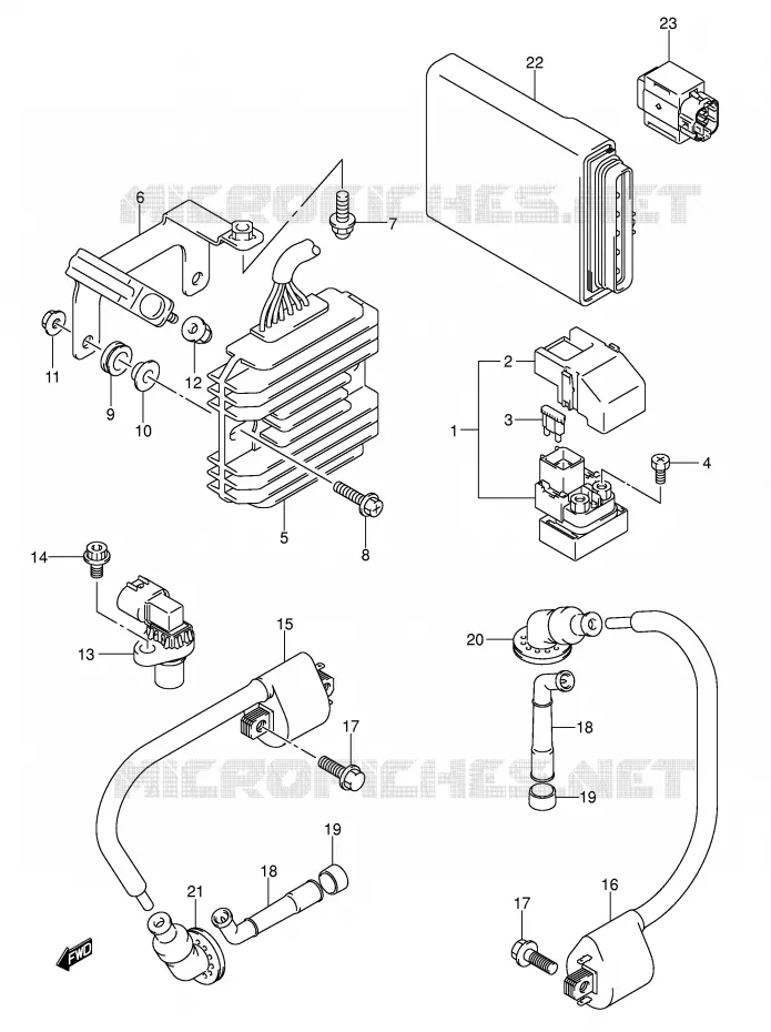 PARTIE ELECTRIQUE (SV1000S/S1/S2) Suzuki MOTO 1000 SV 2003  SV1000S1K3(E2)
