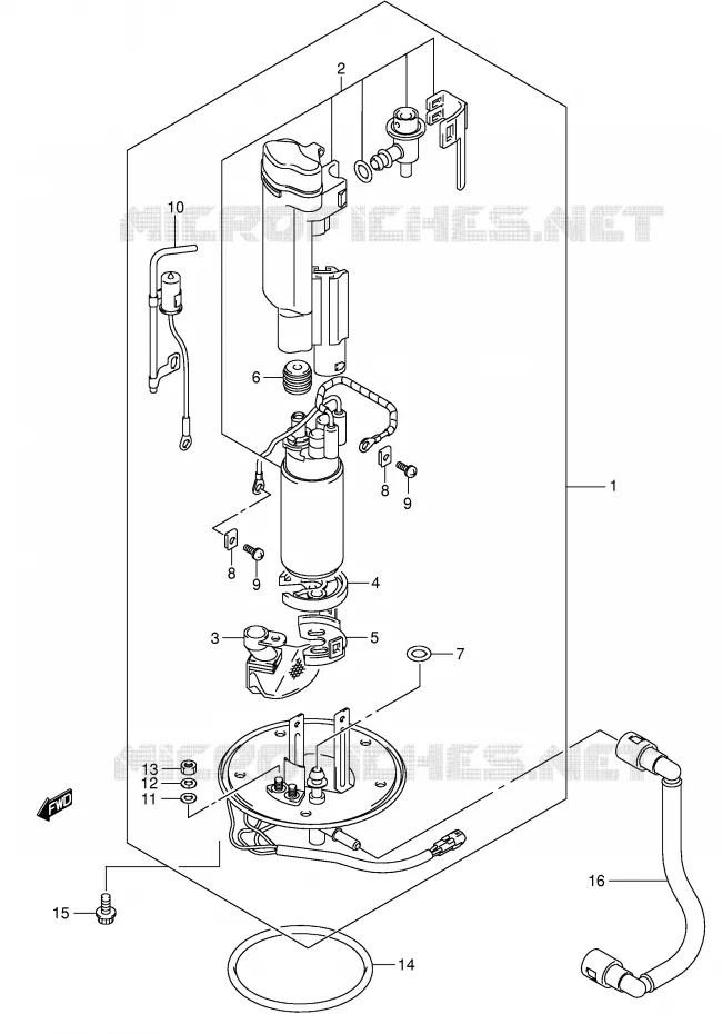 POMPE A ESSENCE (MODELE K3/K4) Suzuki MOTO 1000 SV 2003  SV1000U2K3(E2)
