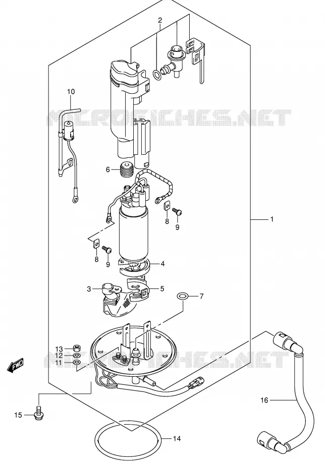 POMPE A ESSENCE (MODELE K3/K4) Suzuki MOTO 650 SV-S 2004  SV650SK4(E2)