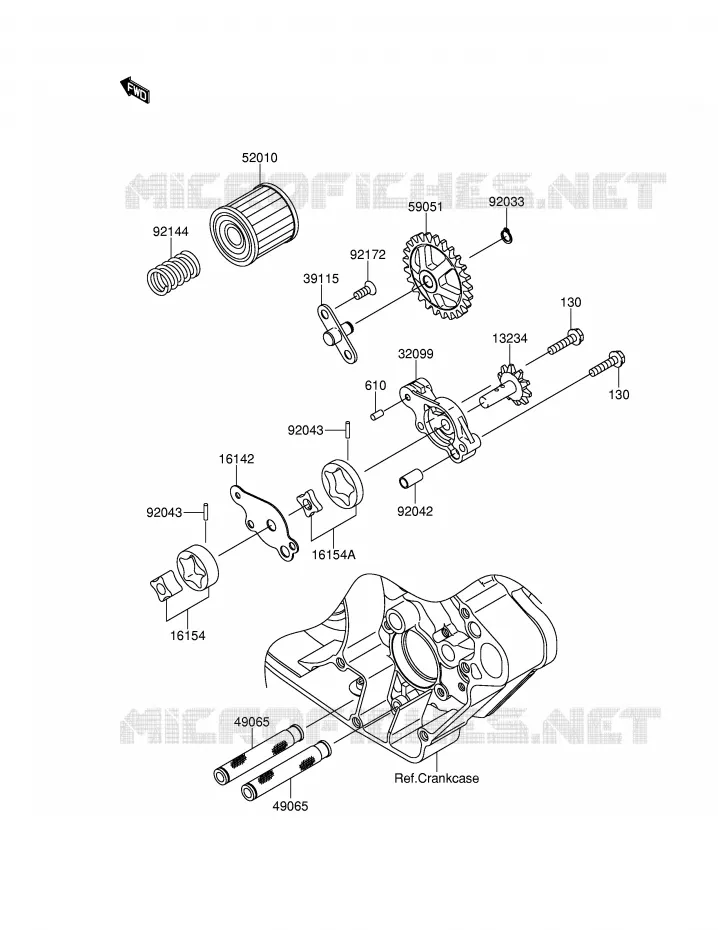 POMPE A HUILE Suzuki MOTO 250 RM-Z 2004  RM-Z250K4(E28)