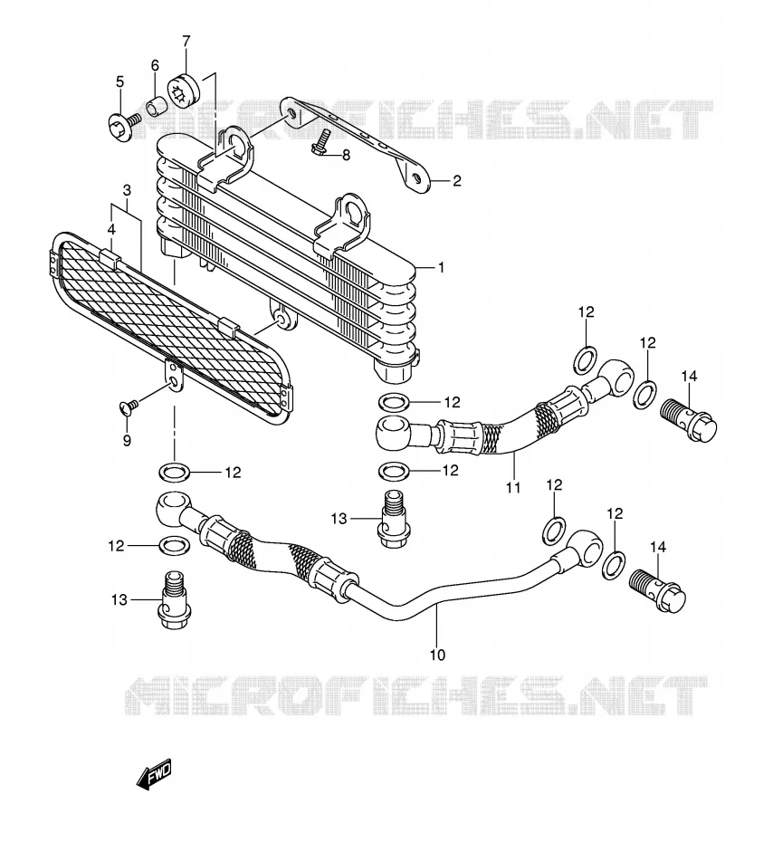 RADIATEUR D'HUILE Suzuki MOTO 650 SV-S 2004  SV650SK4(E2)