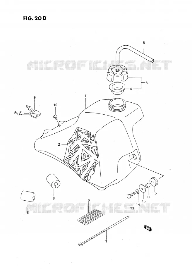 RESERVOIR D'ESSENCE (MODELE R/S) Suzuki MOTO 80 RM 1986  RM80XG(E2)