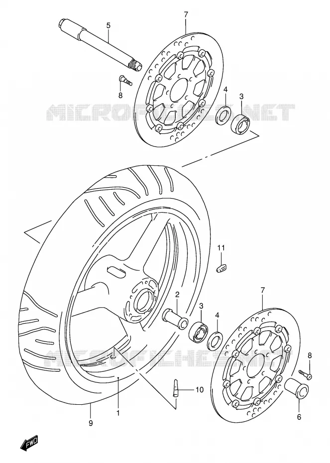 ROUE AVANT Suzuki MOTO 1000 TL-R 2001  TL1000RK1(E2)