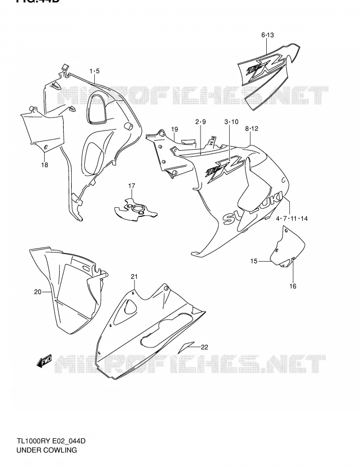SABOT (MODELE K2) Suzuki MOTO 1000 TL-R 1998  TL1000RW(E2)