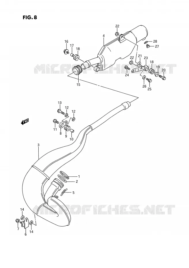 SILENCIEUX Suzuki MOTO 250 RMX 1995  RMX250S(E3)