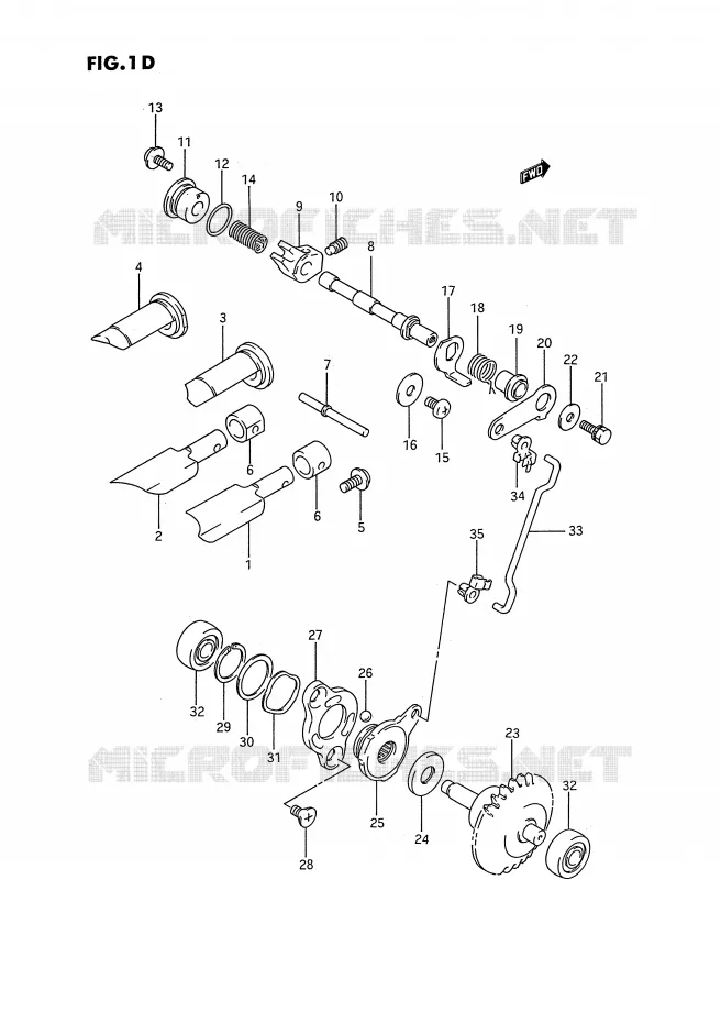 VALVE D'ECHAPPEMENT (MODELE K/L/M/N/P/R/S) Suzuki MOTO 80 RM 1991  RM80M(E3)