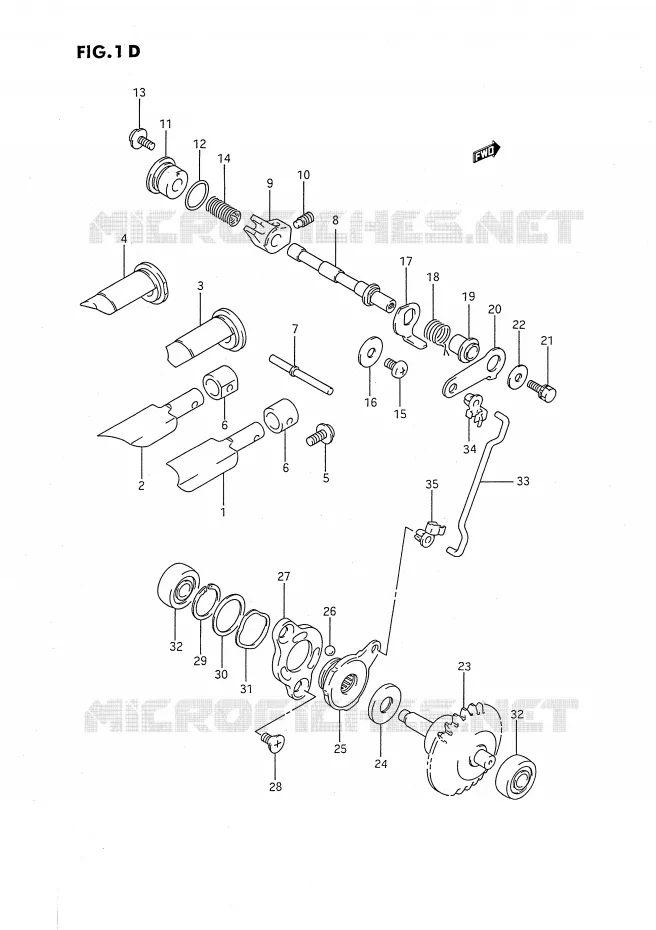 VALVE D'ECHAPPEMENT (MODELE K/L/M/N/P/R/S) Suzuki MOTO 80 RM 1991  RM80XM(E2)