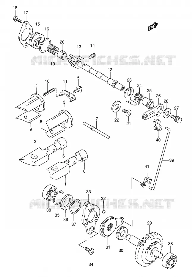 VALVE D'ECHAPPEMENT (MODELE L/M/N) Suzuki MOTO 250 RMX 1989  RMX250K(E1)