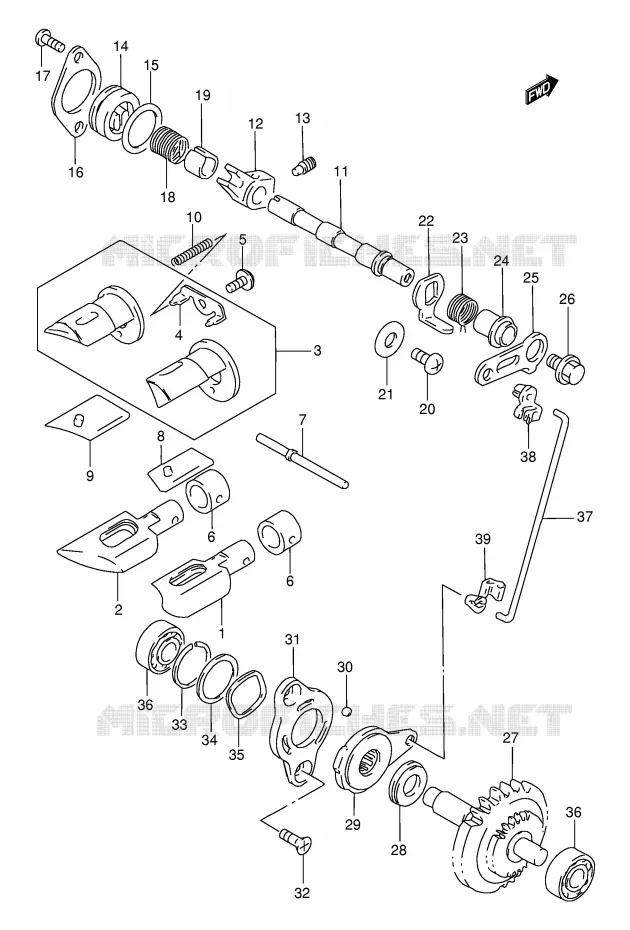 VALVE D'ECHAPPEMENT Suzuki MOTO 250 RMX 1999  RMX250X(E1)