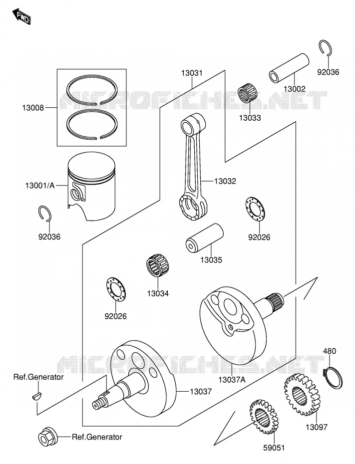 VILEBREQUIN - PISTON Suzuki MOTO 65 RM 2004  RM65K4(E24)