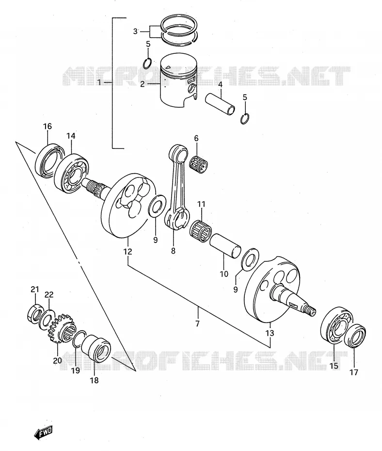 VILEBREQUIN (MODELE G/H) Suzuki MOTO 80 RM 1991  RM80M(E28)