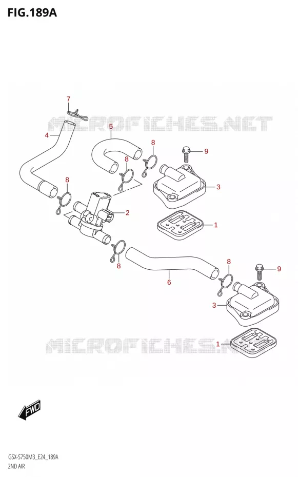 SYSTEME RECYCLAGE GAZ ECHAPPEMENT Suzuki MOTO 750 GSX-S 2023  GSX-S750A /  GSX-S750ZA M3 (E24)