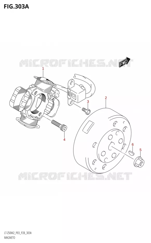 ALLUMAGE ROTOR - STATOR Suzuki QUAD 50 QUADSPORT 2022  LT-Z50 M2 (P03 / P28)