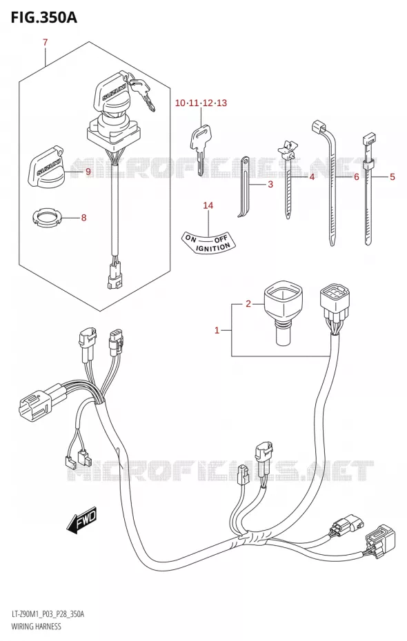 FAISCEAU ELECTRIQUE Suzuki QUAD 90 QUADSPORT 2021  LT-Z90 M1 (P03,P28)