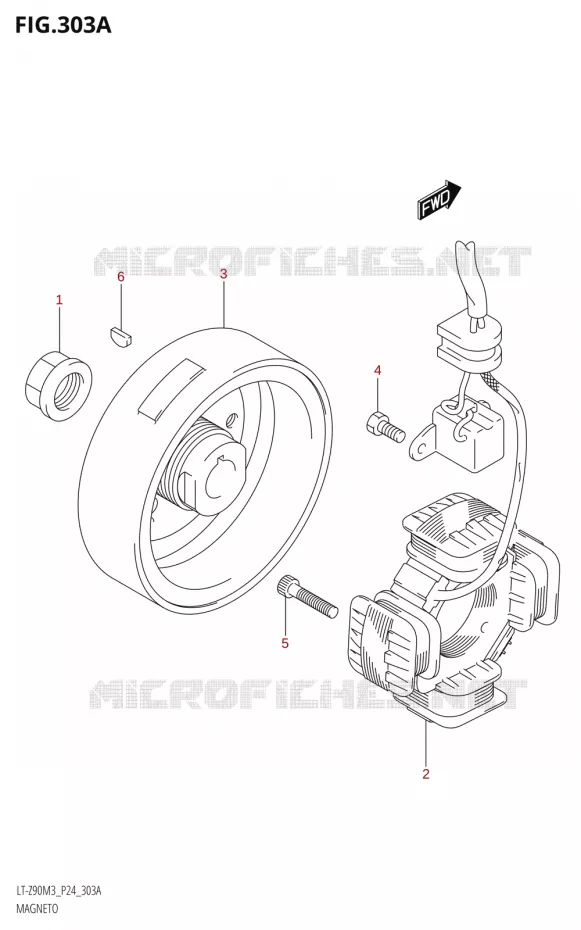 ALLUMAGE ROTOR - STATOR Suzuki QUAD 90 QUADSPORT 2023  LT-Z90 M3 (P03,P28)