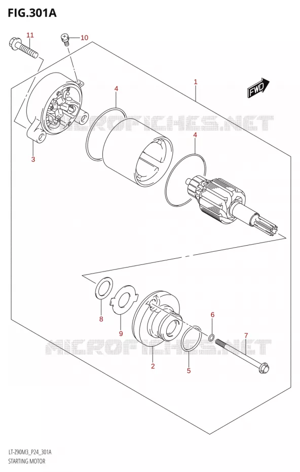 DEMARREUR Suzuki QUAD 90 QUADSPORT 2023  LT-Z90 M3 (P03,P28)