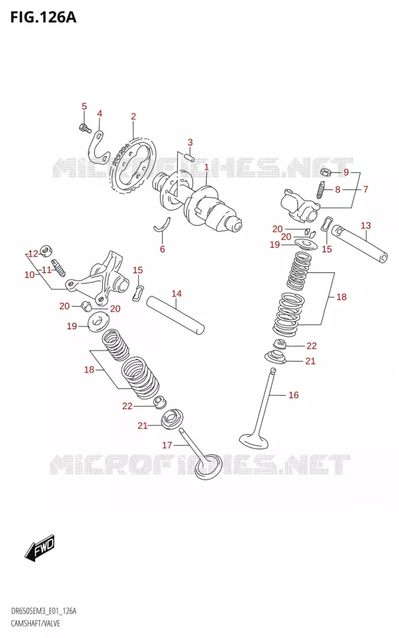 ARBRE A CAMES - SOUPAPES Suzuki MOTO 650 DR 2023  DR650SE M3 (E01)