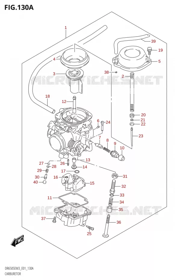 CARBURATEUR Suzuki MOTO 650 DR 2023  DR650SE M3 (E01)