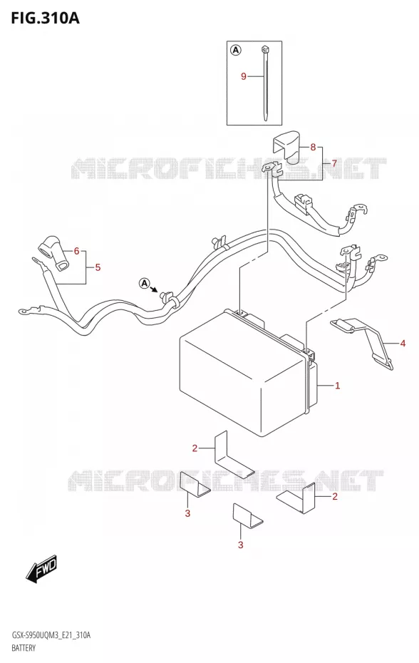 BATTERIE Suzuki MOTO 950 GSX-S 2023  GSX-S950UQM3 (E21)