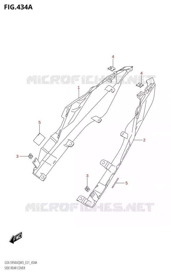 CACHES LATERAUX Suzuki MOTO 950 GSX-S 2023  GSX-S950UQM3 (E21)