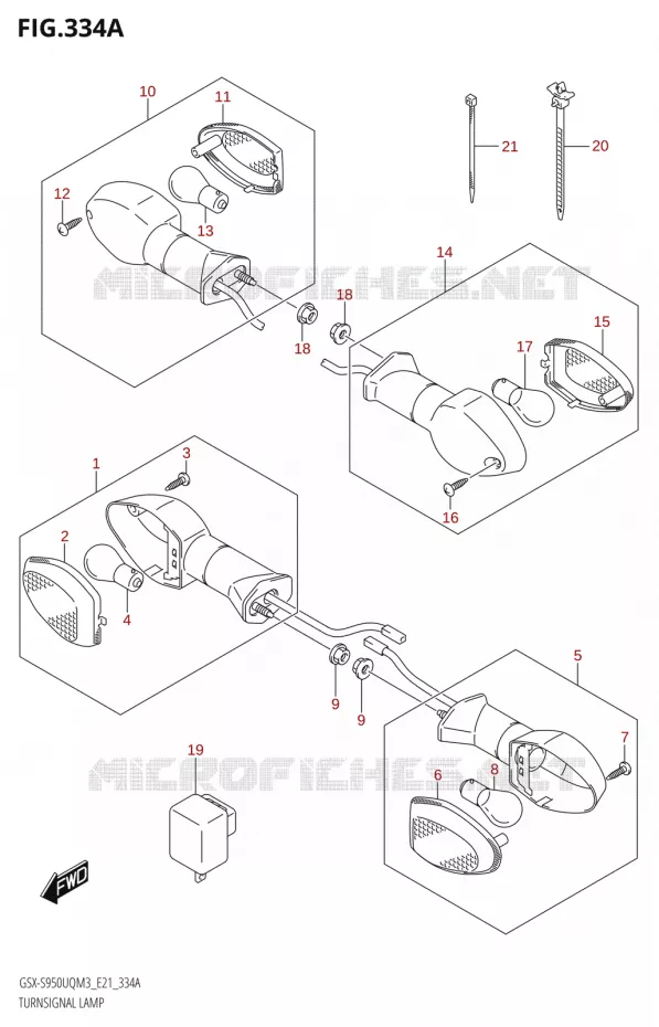 CLIGNOTANTS Suzuki MOTO 950 GSX-S 2023  GSX-S950UQM3 (E21)