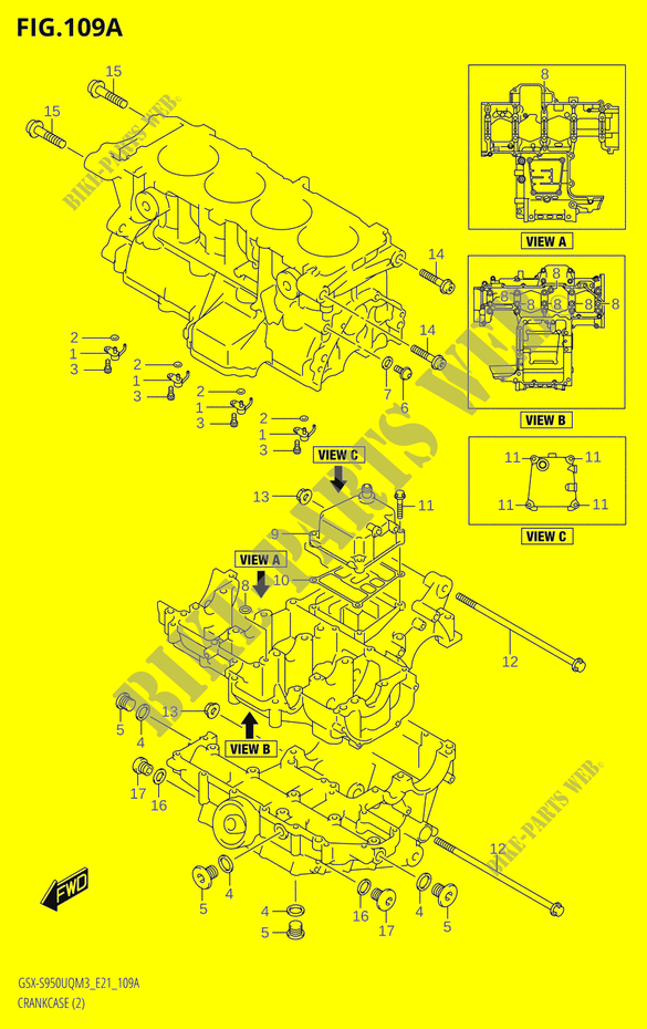 CARTERS MOTEUR (2) pour Suzuki GSX-S 950 2023