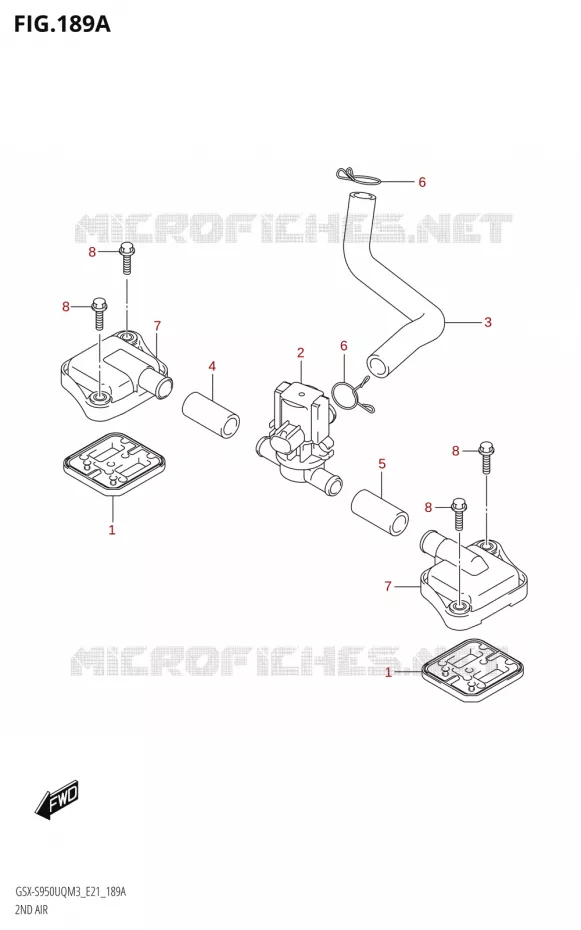 SYSTEME RECYCLAGE GAZ ECHAPPEMENT Suzuki MOTO 950 GSX-S 2023  GSX-S950WQM3 (E21)