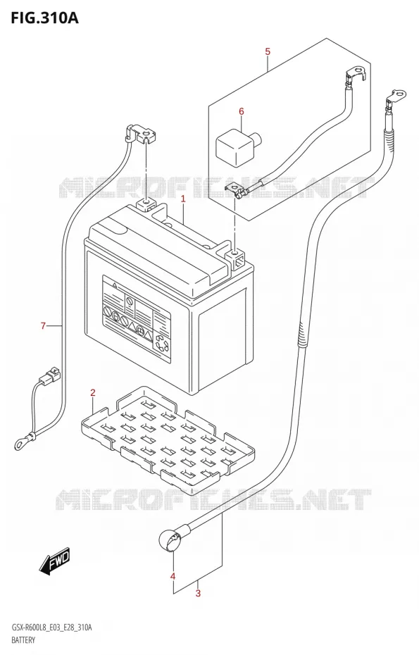 BATTERIE Suzuki MOTO 600 GSX-R 2018  GSX-R600 L8 (E03,E28,E33)