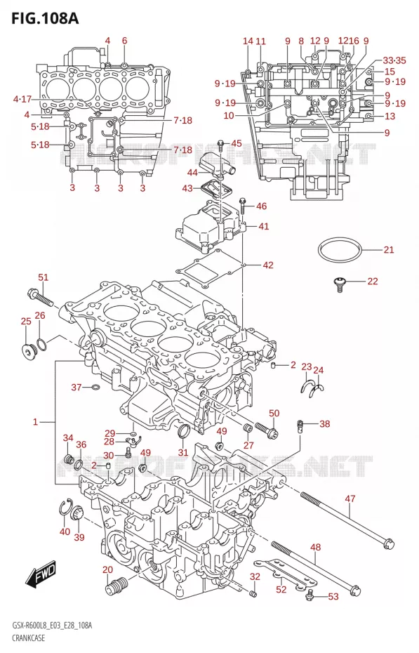 CARTERS MOTEUR Suzuki MOTO 600 GSX-R 2018  GSX-R600 L8 (E03,E28,E33)