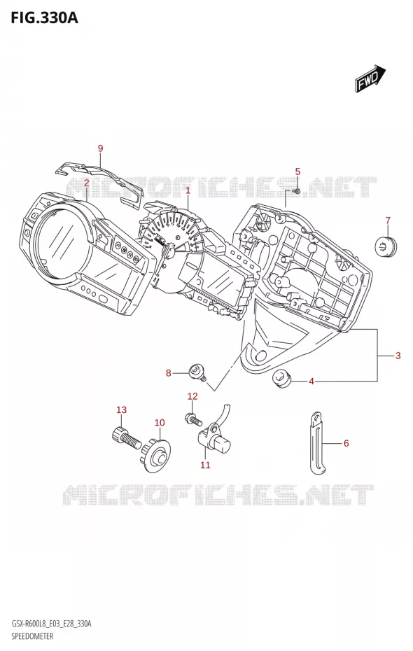 COMPTEUR (GSX-R600:L8:E03) Suzuki MOTO 600 GSX-R 2018  GSX-R600 L8 (E03,E28,E33)