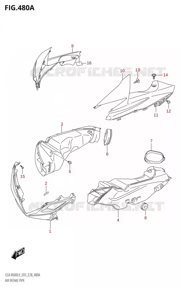 PRISE D AIR Suzuki MOTO 600 GSX-R 2019  GSX-R600 L9 (E03,E28,E33)