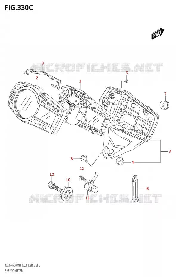 COMPTEUR (E28) Suzuki MOTO 600 GSX-R 2020  GSX-R600 M0 (E03,E28,E33)