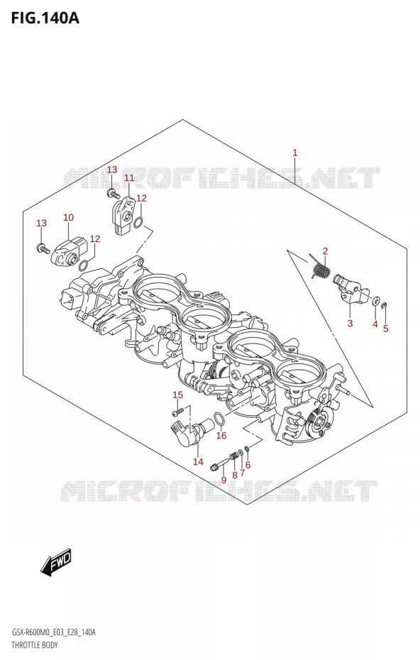 CORPS DE PAPILLON (E03,E28) Suzuki MOTO 600 GSX-R 2020  GSX-R600 M0 (E03,E28,E33)
