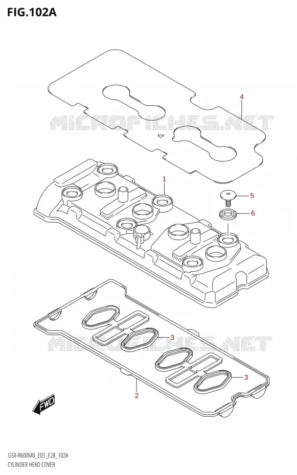 COUVRE CULASSE Suzuki MOTO 600 GSX-R 2020  GSX-R600 M0 (E03,E28,E33)