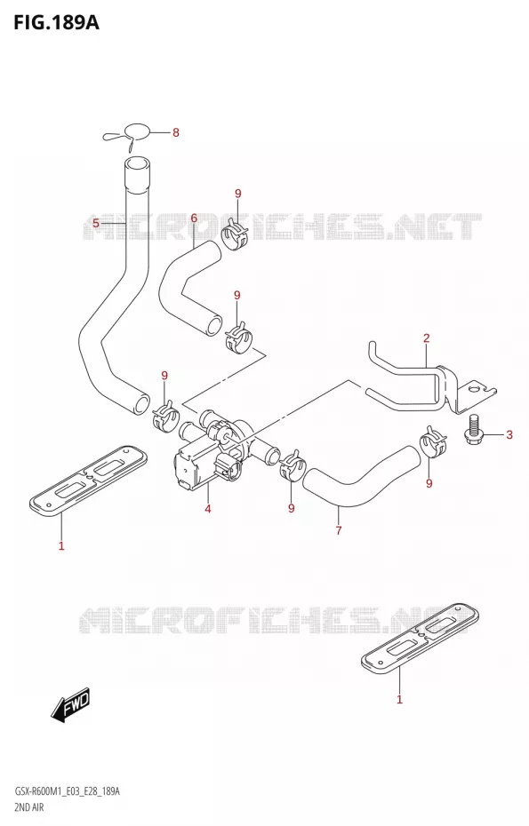 SYSTEME RECYCLAGE GAZ ECHAPPEMENT Suzuki MOTO 600 GSX-R 2021  GSX-R600 M1 (E03,E28,E33)