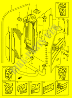 RADIATEUR (MODELE G/H/J/K/L/M/N/P) pour Suzuki RM 80 1992