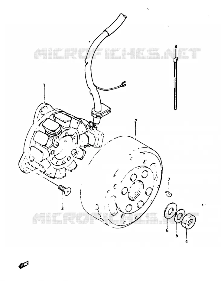 ALLUMAGE ROTOR - STATOR Suzuki MOTO 125 TS-X 1985  TS125XUF(E/F/G)