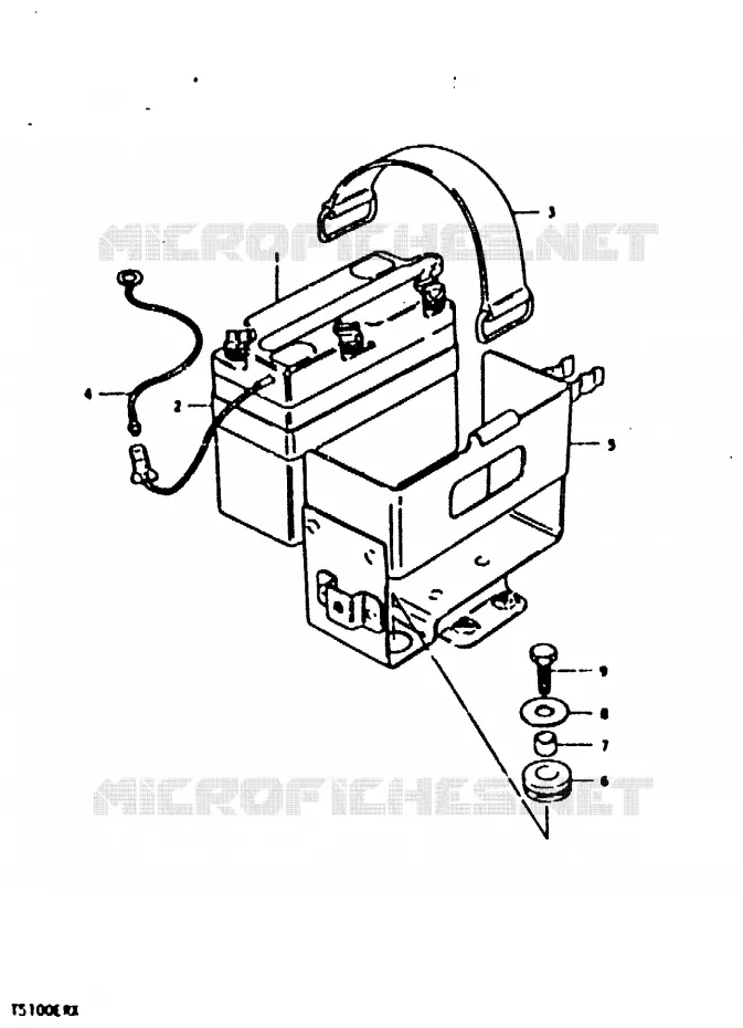 BATTERIE Suzuki MOTO 100 TS-ER 1999  TS100ERX(T/X)