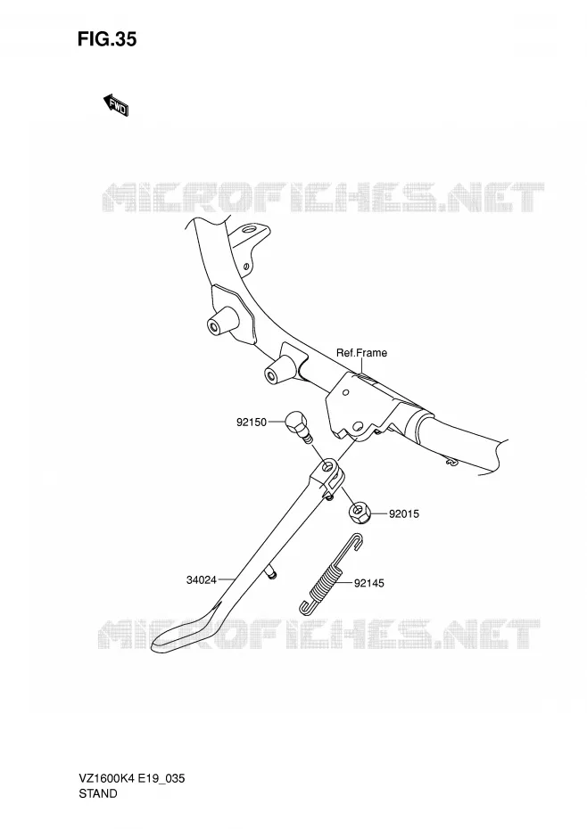BEQUILLE Suzuki MOTO 1600 MARAUDER 2004  VZ1600K4(E19)