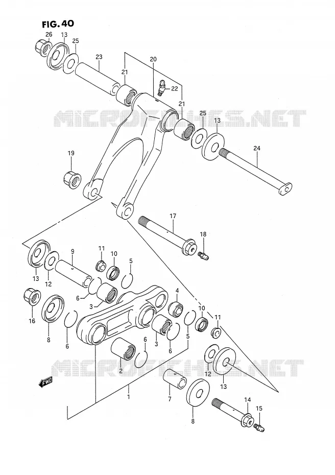 BIELLETTE D'AMORTISSEUR (MODELE K/L) Suzuki MOTO 250 RMX 1991  RMX250M(E3)