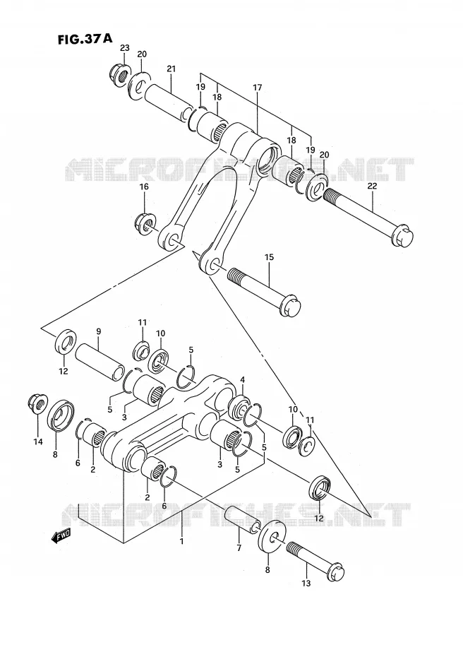 BIELLETTE D'AMORTISSEUR (MODELE L/M/N/P/R/S) Suzuki MOTO 80 RM 1986  RM80G(E3)