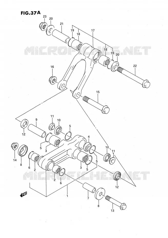 BIELLETTE D'AMORTISSEUR (MODELE L/M/N/P/R/S) Suzuki MOTO 80 RM 1991  RM80XM(E2)