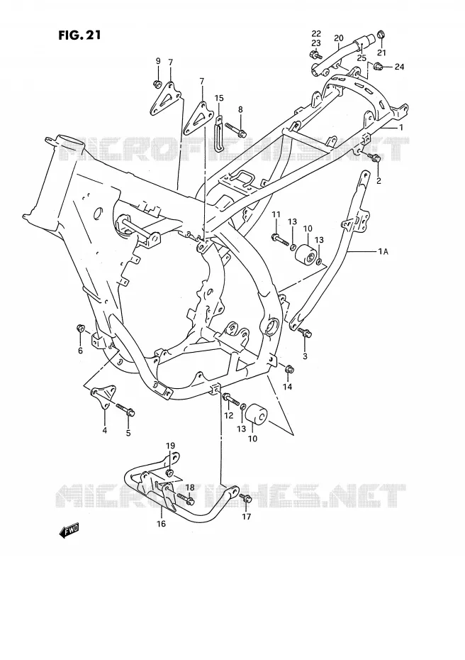 CADRE Suzuki MOTO 250 RMX 1993  RMX250RP(E1)