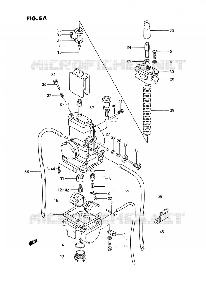 CARBURATEUR (MODELE K/L/M/N/P/R/S) Suzuki MOTO 80 RM 1988  RM80J(E3)