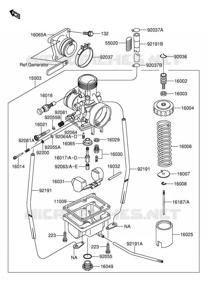 CARBURATEUR Suzuki MOTO 65 RM 2004  RM65K4(E24)